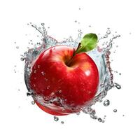 Apple causing water splash. AI generetive photo