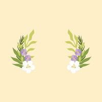 Floral Wreaths and Bouquets. Floral arrangement - border, wreath, frame. Perfect wedding stationary, greetings, fashion, background vector