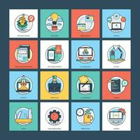 Web and Mobile Development Icons Collection vector