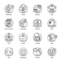 Web and Mobile Development Icons Collection vector