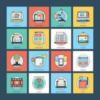 Web and Mobile Development Icons Set vector