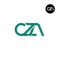 Letter CZA Monogram Logo Design vector