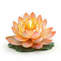 lotus with water splash. AI generetive photo