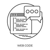 icono plano de desarrollo web vector