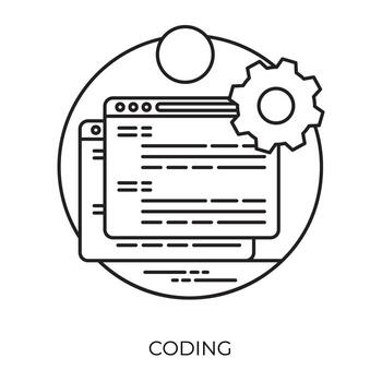 icono plano de desarrollo web vector