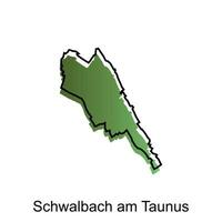 map City of Schwalbach Am Taunus. vector map of the German Country. Vector illustration design template