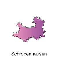 Schrobenhausen City Map illustration. Simplified map of Germany Country vector design template