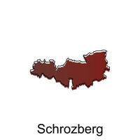 map City of Schrozberg. vector map of the German Country. Vector illustration design template