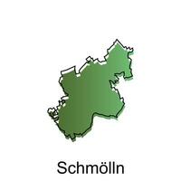 Schmolln ciudad mapa ilustración. simplificado mapa de Alemania país vector diseño modelo