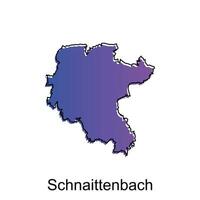 Schnaittenbach City Map illustration. Simplified map of Germany Country vector design template