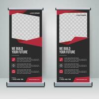 Corporate rollup or X banner design template vector