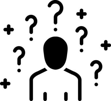 solid icon for ask vector