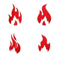 Set of Fire Vector template, firewood logo vector illustration