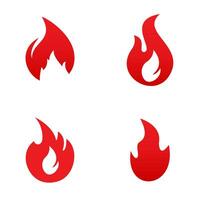 Set of Fire Vector template, firewood logo vector illustration
