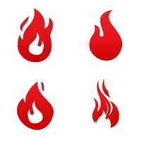 Set of Fire Vector template, firewood logo vector illustration