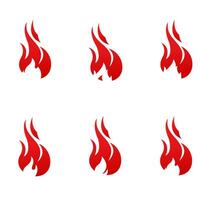 Set of Fire Vector template, firewood logo vector illustration