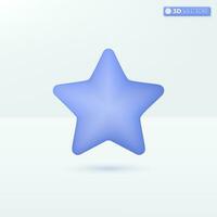 Blue Stars icon symbols. achievements and decor, Customer rating feedback concept. 3D vector isolated illustration design. Cartoon pastel Minimal style. You can used for design ux, ui, print ad.