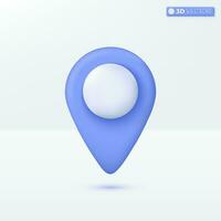 ubicación mapa alfiler icono simbolos geolocalización mapa marca, GPS puntero destino concepto. 3d vector aislado ilustración diseño. dibujos animados pastel mínimo estilo. usted lata usado para diseño ux, ui, impresión anuncio.