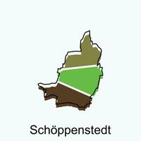 Schoppenstedt City Map illustration. Simplified map of Germany Country vector design template