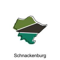 vector mapa de Schnackenburg vistoso moderno contorno diseño, mundo mapa país vector ilustración diseño modelo