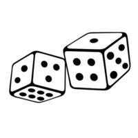 dice silhouette design. gambling sign and symbol. vector