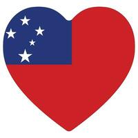 Samoa bandera corazón forma. bandera de Samoa corazón forma vector