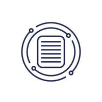 protocol icon on white, line vector