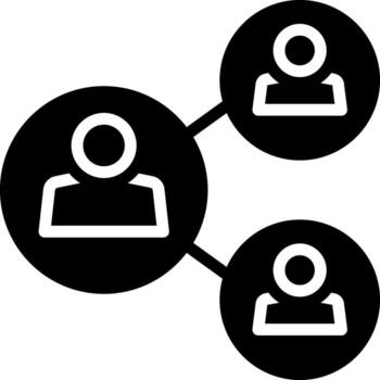 solid icon for social vector