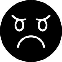 solid icon for angry vector