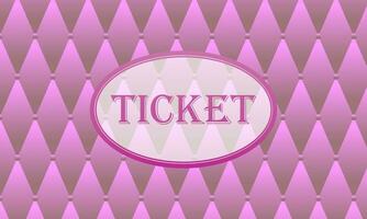 ticket invitation in pink shade vector