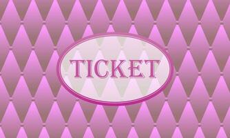 ticket invitation in pink shade vector