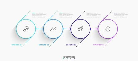 Vector Infographic label design template with icons and 4 options or steps. Can be used for process diagram, presentations, workflow layout, banner, flow chart, info graph.