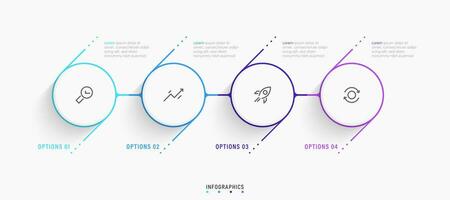 Vector Infographic label design template with icons and 4 options or steps. Can be used for process diagram, presentations, workflow layout, banner, flow chart, info graph.