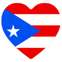 puerto rico Flagge Herz Form. Flagge von puerto rico Herz gestalten png