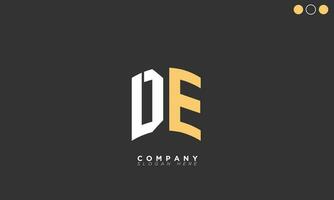 DE Alphabet letters Initials Monogram logo ED, D and E vector