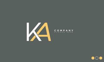 KA Alphabet letters Initials Monogram logo AK, K and A vector