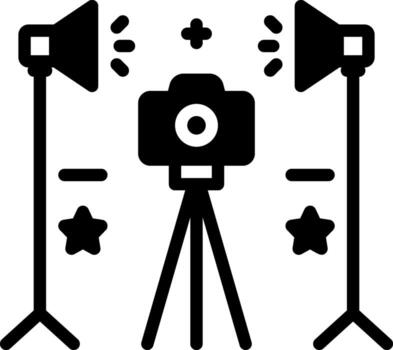 solid icon for studio vector