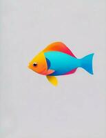 pescado brillantemente de colores ilustración foto