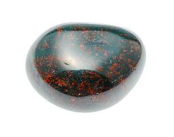 polished Heliotrope Bloodstone gemstone isolated photo