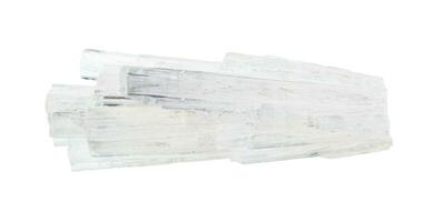 crystalline Scolecite rock isolated on white photo