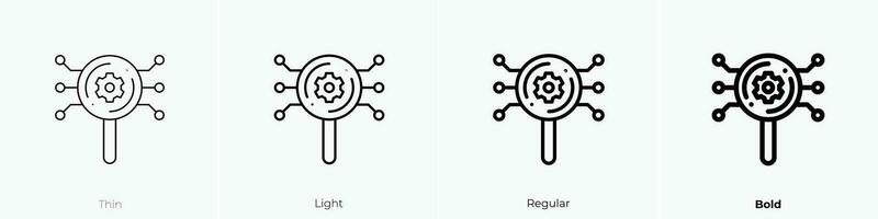 acceso icono. delgado, luz, regular y negrita estilo diseño aislado en blanco antecedentes vector