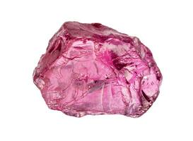 crystal of Rhodolite pyrope garnet isolated photo