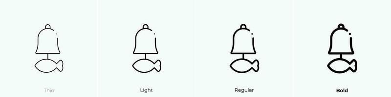 wind chimes icon. Thin, Light, Regular And Bold style design isolated on white background vector