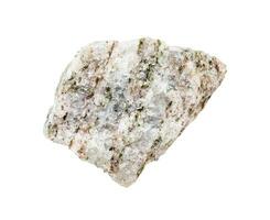 unpolished Apatite ore isolated on white photo