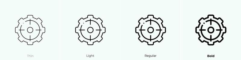 work icon. Thin, Light, Regular And Bold style design isolated on white background vector