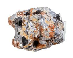 rough Galena Galenite, lead glance rock isolated photo