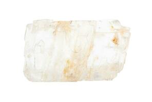 raw Petalite castorite crystal isolated on white photo