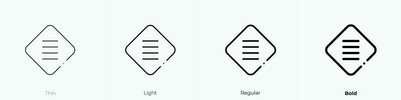 zebra crossing icon. Thin, Light, Regular And Bold style design isolated on white background vector