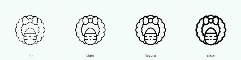 wreath icon. Thin, Light, Regular And Bold style design isolated on white background vector