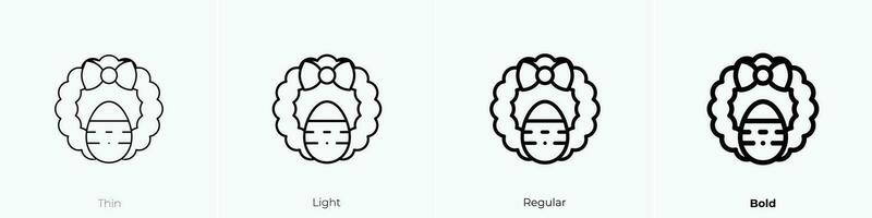 wreath icon. Thin, Light, Regular And Bold style design isolated on white background vector